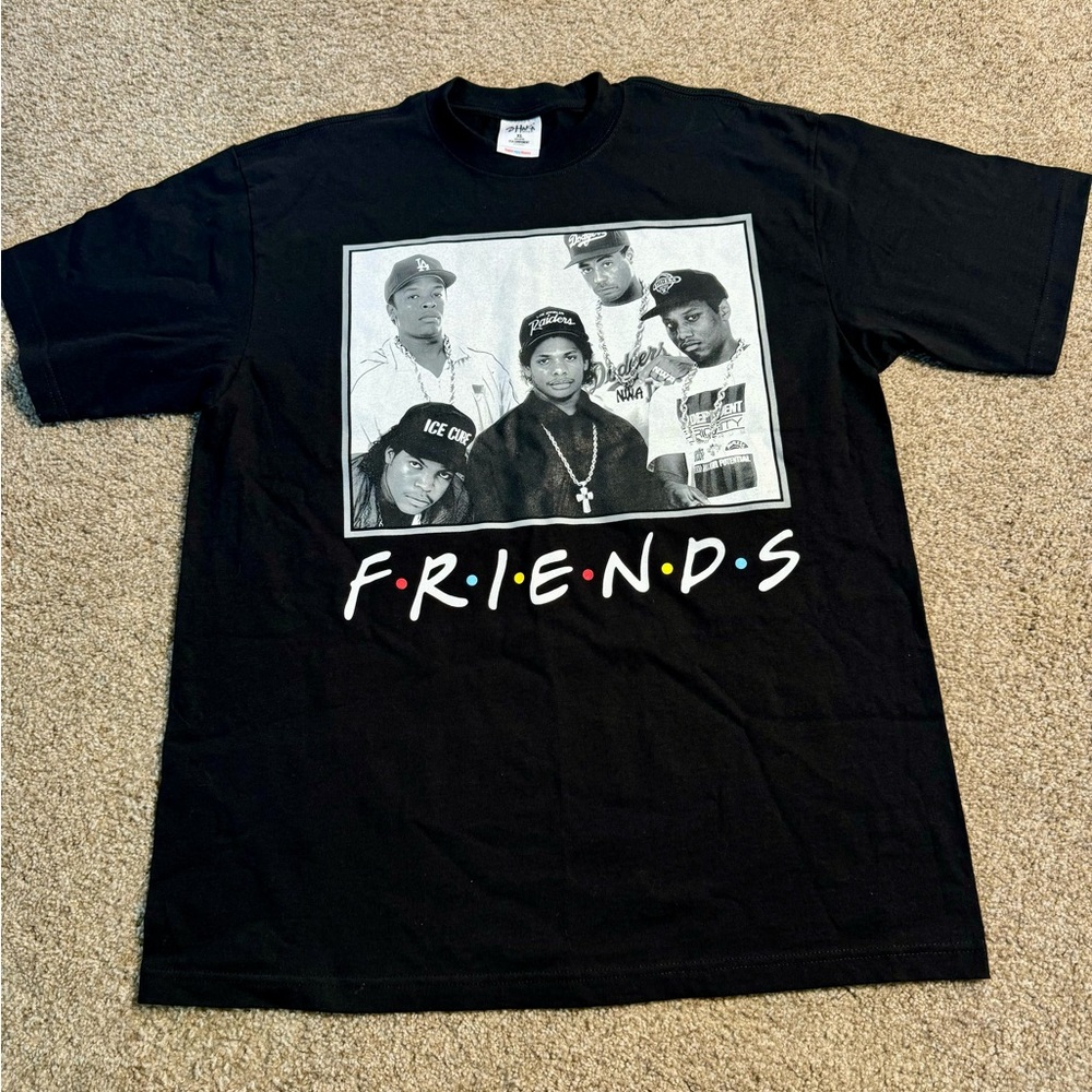 Vintage Original NWA Friends Double-Sided Tee XL by Shaka Wear NWOT